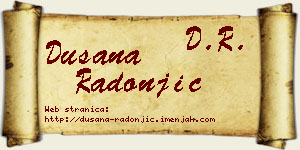 Dušana Radonjić vizit kartica